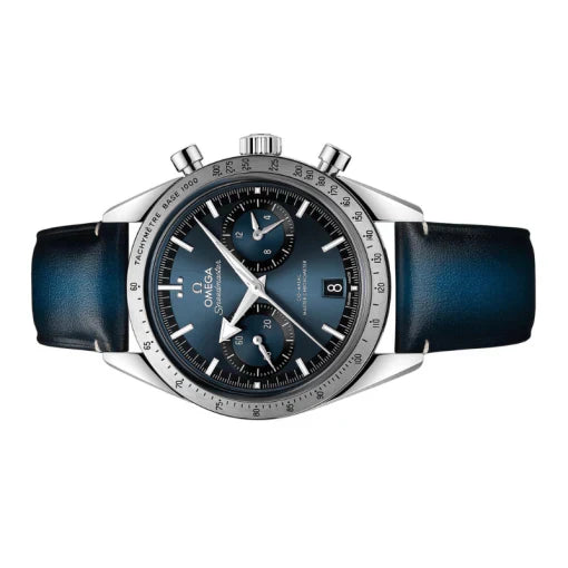 Ω Speedmaster 57 Cuir Bleu
