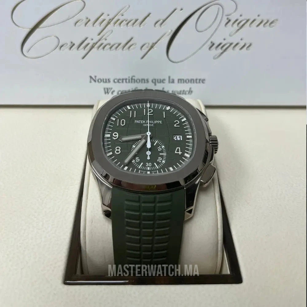 PP Aquanaut Chronograph Khaki Green Dial