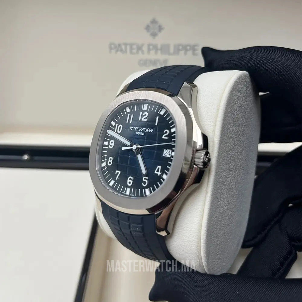 PP Aquanaut White Gold/ Blue Embossed Dial