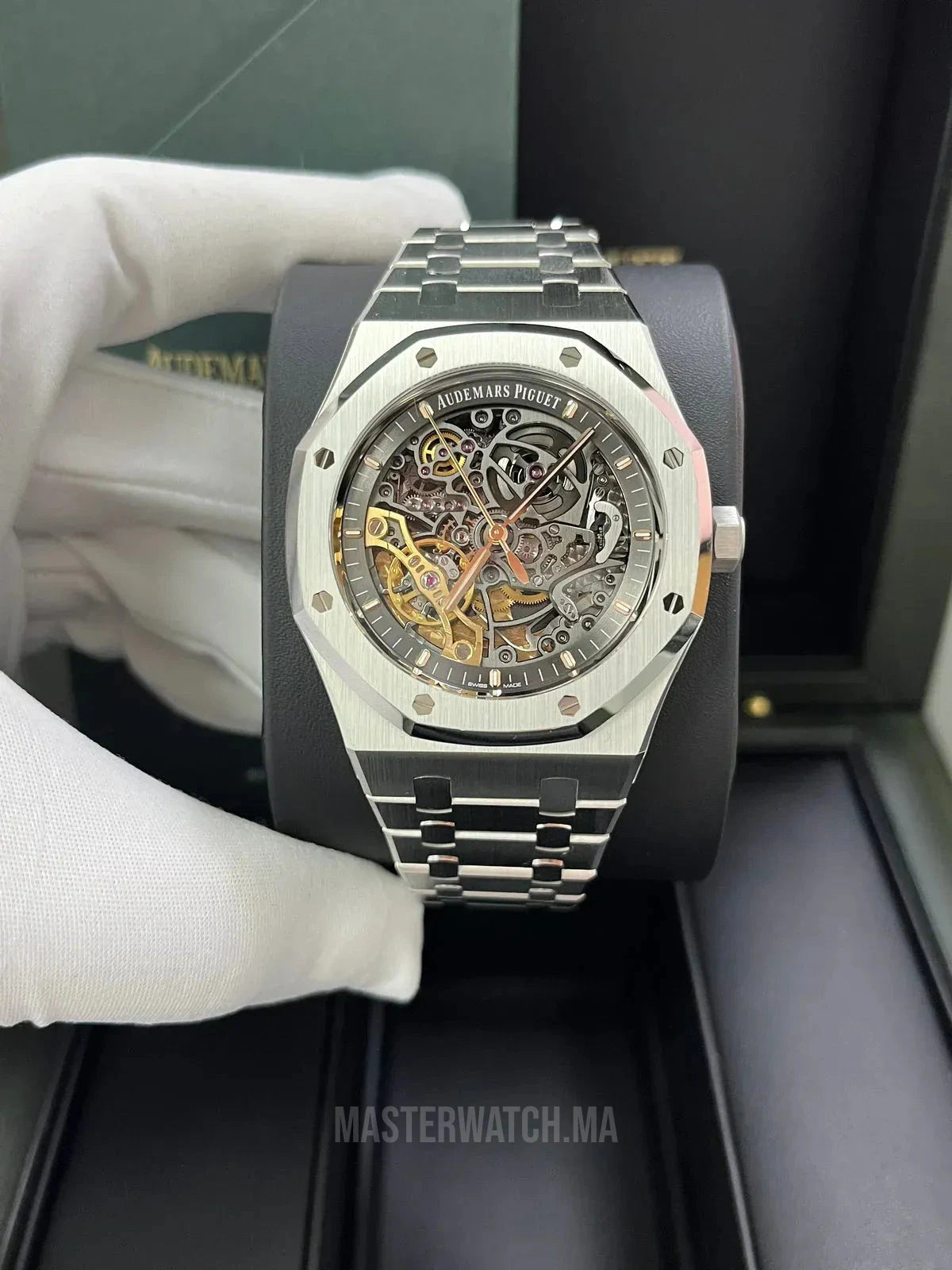 AP Royal Oak Double Balance Wheel Openworked Stainless Steel
